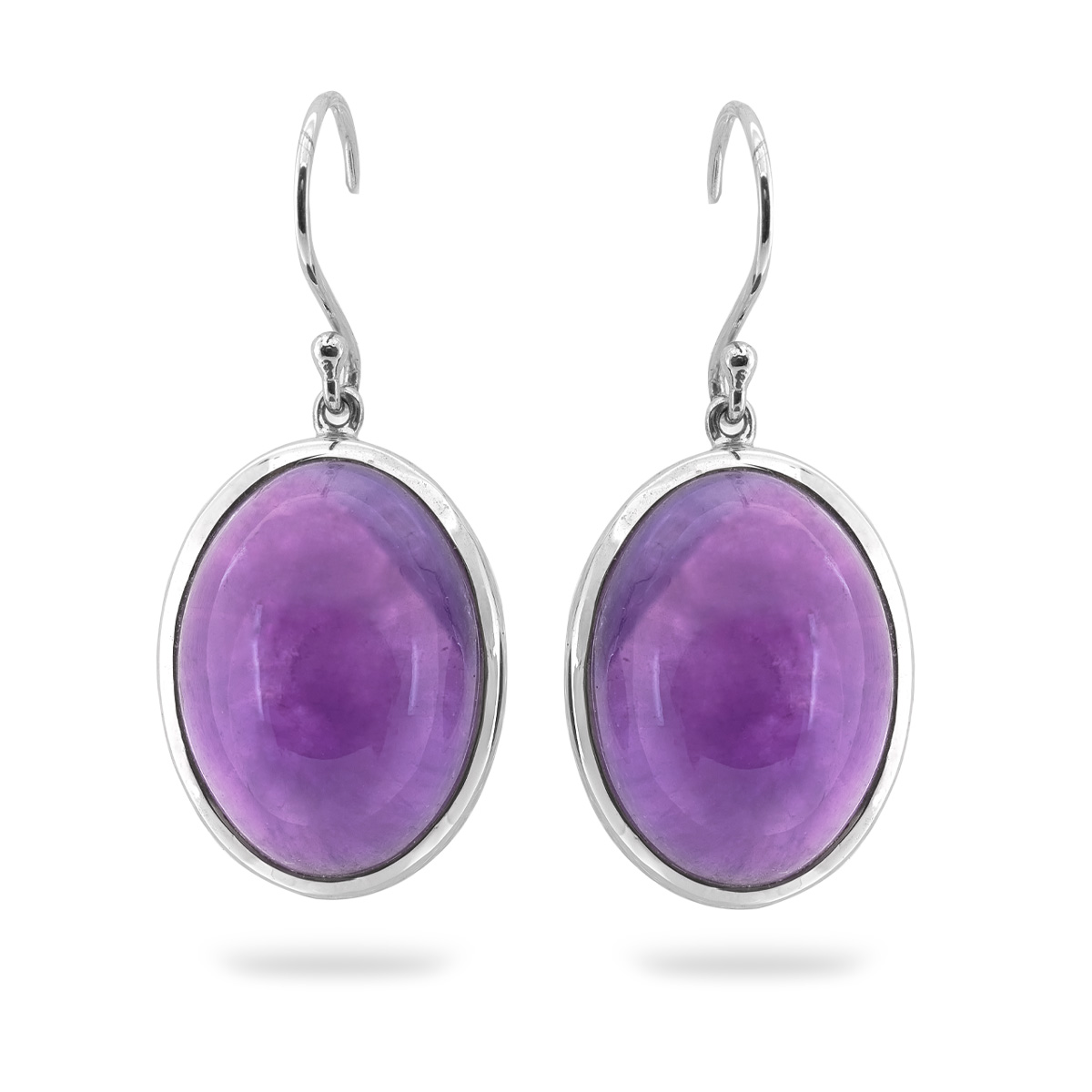 Boucles d'oreilles amethyste argent Mano